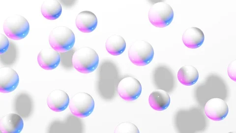 Motion and jumping white and colorful balls on a light background Stock Footage 117429630