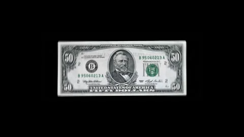 Motion animation - the 50 Dollar bill in dynamic shaking. Business and money Stock Footage 289124468
