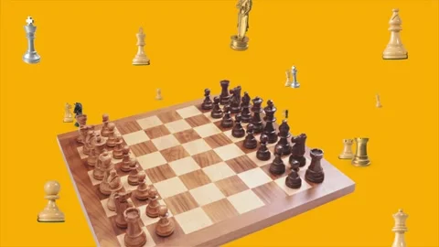 Motion animation of chess products. Video stock 201559179