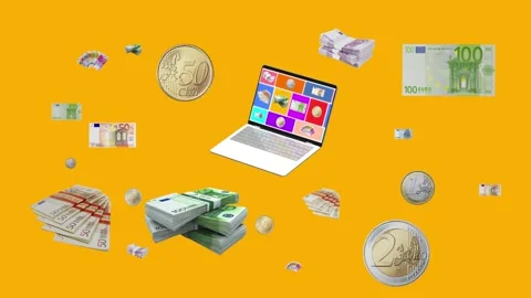 Motion animation of dollars. Video stock 201554363