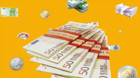 Motion animation of euro Stock Footage 201553386