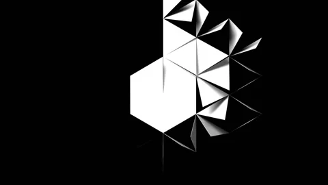 Motion animation of geometric elements of triangular shape HD 1080 Stock Footage 123020587