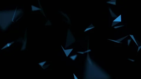 Motion animation of geometric shape particle elements on black background HD Stock Footage 123017691