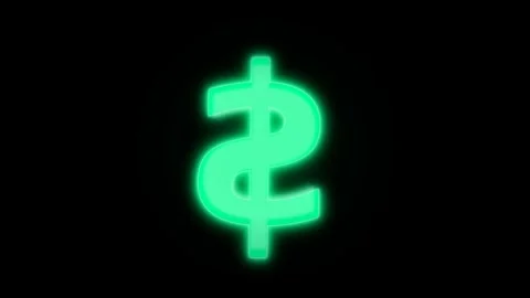Motion Animation of Glowing Dollar Signs in Neon Style. Vídeos de archivo 336611007