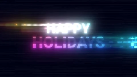 Motion animation. Glowing New year's inscription for glitch effect Stock Footage 167916469