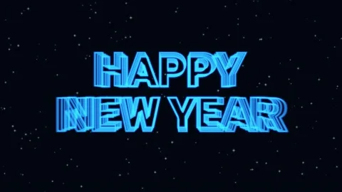 Motion animation with neon text for holiday, New Year 2022. Glowing inscription. Stock Footage 167178577