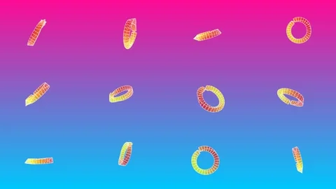 Motion animation showcasing multiple ring structures Vidéo 338388131