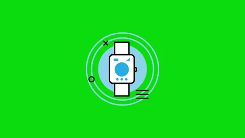 Motion Animation Smartwatch. Morphing. Isolated on green screen. Alpha channel. Stock Footage 164613211