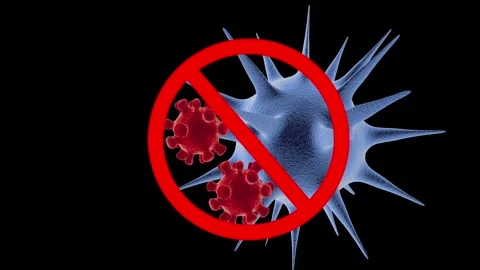 Motion animation, virus Stock Footage 244136968