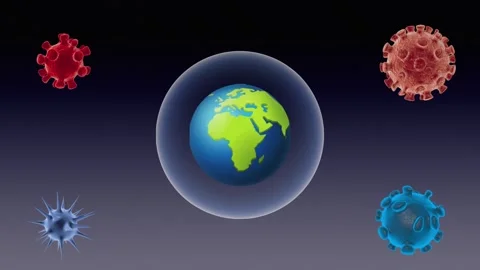 Motion animation, virus Stock Footage 244139011