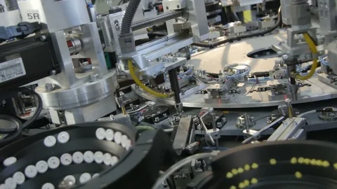 Motion Around Modern Automatic Machine in Workshop 스톡 동영상 72927760