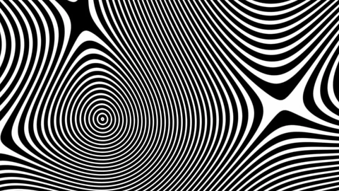 Motion background with animated black and white zebra lines Stock Footage 295069075
