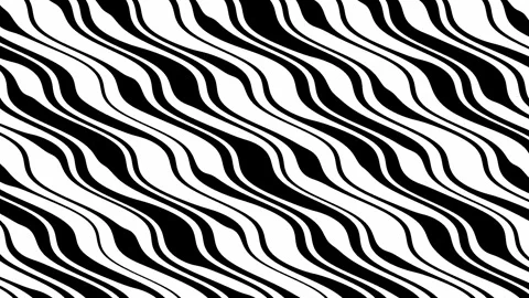 Motion background with animated black and white wavy lines Stock Footage 305701015