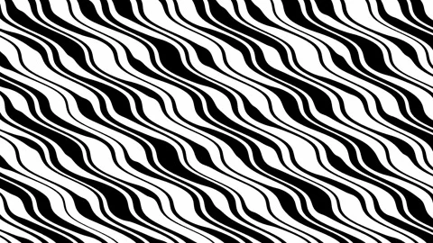 Motion background with animated black and white wavy lines Stock Footage 305705601