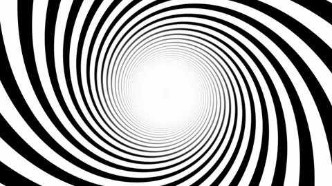 Motion background with animated collapsing zebra spiral Stock Footage 297682133