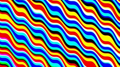 Motion background with animated colored wavy lines Stock Footage 305747282