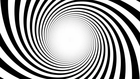 Motion background with animated expanding zebra spiral Stock Footage 297684336