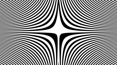 Motion background with animated glowing black and white zebra curves Stock Footage 297675758