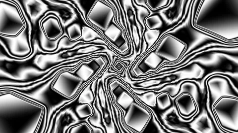 Motion background with animated metallic forms Stockbeeldmateriaal 300777978
