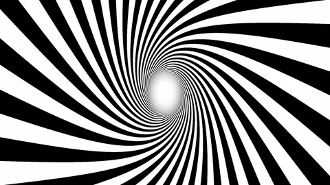 Motion background with animated rotating zebra spiral Stock Footage 300798089