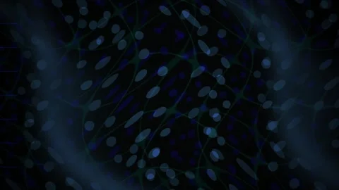 Motion Background with Blue Abstract Wavy Grid Pattern and Shifting Dots Stock Footage 343730334