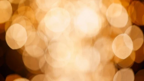 Motion background of blurred circle bokeh gold rain fireworks lights new year Stock Footage 91401466