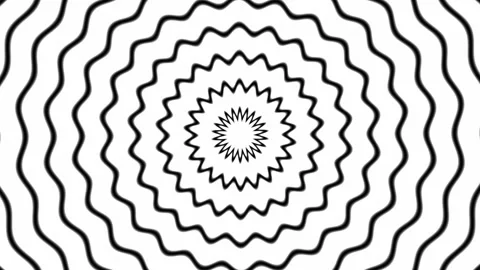 Motion background with collapsing concentric wavy circles Stock Footage 300798044