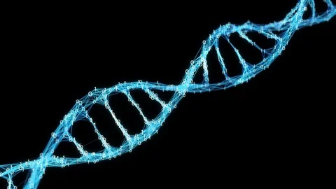 Motion Background Digital Binary Plexus DNA molecule Alpha Matte 4k Loop Stock Footage 75810766