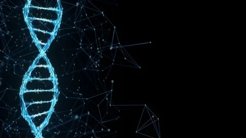 Motion Background Digital Binary Plexus DNA molecule placeholder 4k Loop Stock Footage 75815393