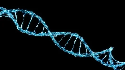 Motion Background Digital Binary Plexus DNA molecule Alpha Matte 4k Loop Stock Footage 75829881