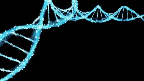 Motion Background Digital Binary Polygon Plexus DNA molecule 4k Loop Alpha Matte Stock Footage 75813102