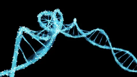 Motion Background Digital Polygon Plexus DNA molecule 4k Loop Alpha Matte Stock Footage 75813828