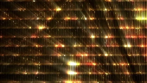 Motion background features a abstract grid pattern combined with glowing golden Stock Footage 160661170