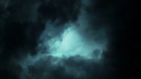 Motion background features a dark mystical clouds background with shimmering Stock Footage 160663267