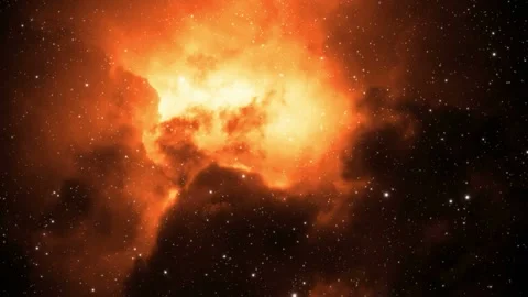 Motion background features a warm colored outer space background at slow speed Stock Footage 160661876