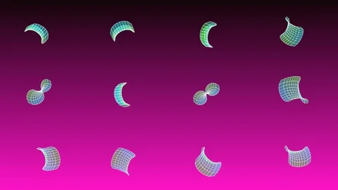 Motion background featuring a structured grid of three-dimensional wireframe Stock Footage 339376559
