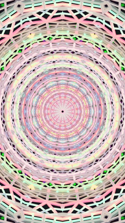 Motion background featuring tunnel loop with seamless patterns and vibrant .. Stock Footage 322770391