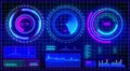 Motion background, futuristic digital technological interface. 4k or 4k+ Resolution