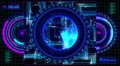 Motion background, futuristic digital technological interface. 4k or 4k+ Resolution