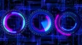 Motion background, futuristic digital technological interface. 4k or 4k+ Resolution