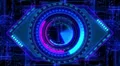 Motion background, futuristic digital technological interface. 4k or 4k+ Resolution