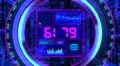 Motion background, futuristic digital technological interface. 4k or 4k+ Resolution