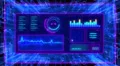 Motion background, futuristic digital technological interface. 4k or 4k+ Resolution