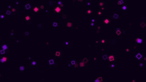 Motion background of glowing neon squares floating in 4K Stock Footage 344953736