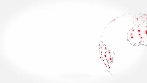 Motion background with hot earth 3d model on white background. Stock Footage 132799789