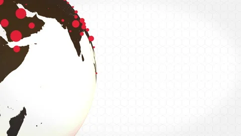 Motion background with hot earth 3d model on white background. Stock Footage 137296134