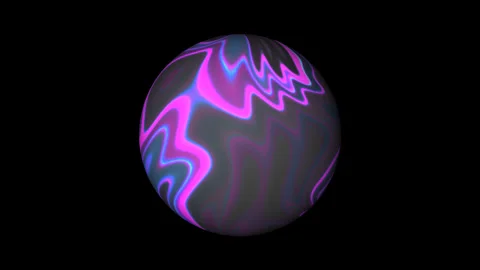 Motion background with a iridescent in different colors glowing sphere Stock Footage 246943198