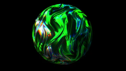 Motion background with a iridescent in different colors glowing sphere Stock Footage 248170065