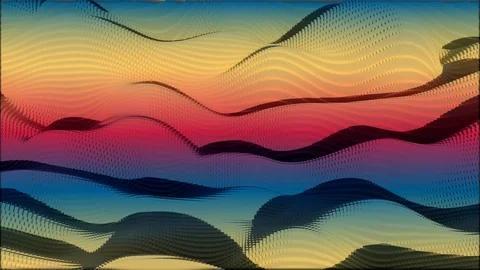 Motion background of low polygonal cube flow. Animation of abstract colorful Stock Footage 89841747