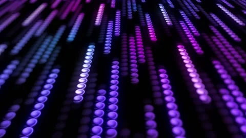 Motion background with many blue and orange light spots Stock Footage 154413515